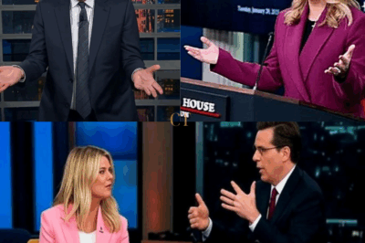 Karoline Leavitt storms Stephen Colbert’s set in a fiery live clash that left the audience gasping and producers scrambling. The segment was cut short, but not before Leavitt dropped a bombshell that silenced Colbert — a moment many are calling the most shocking in late-night TV history. But what she said next left even her critics stunned…