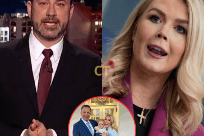 Jimmy Kimmel’s joke crossed a major line! In a brutal live TV moment, the late-night host went after Karoline Leavitt and her husband in a way that no one saw coming. Find out why this remark has sparked outrage across the internet!