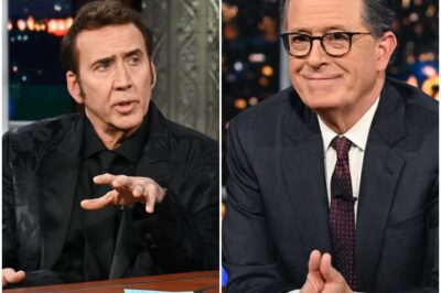 NICOLAS CAGE EXPLODES on Stephen Colbert—Live TV Showdown Ends in CHAOS What started as a friendly interview spiraled into total mayhem when Nicolas Cage confronted Stephen Colbert on-air. Viewers were stunned, the audience gasped, and security rushed in. What set Cage off? And why did Colbert look genuinely shaken? The unedited footage is more intense than anyone expected.