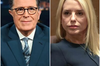 LIVE TV SHOCKER: Pam Bondi STUNS Stephen Colbert With Savage Clapback—Audience GASPS, Producers Scramble as Tense Moment Spirals Out of Control On-Air!