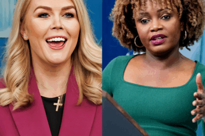 🔥 BREAKING: Caroline Leavitt Delivers a Bold Takedown of Karine Jean-Pierre LIVE on Air — Watch Her Sharp Response That Leaves Jean-Pierre Scrambling as the Crowd Erupts in Applause!