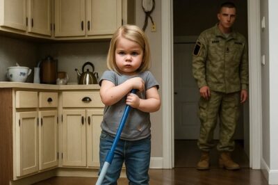 The dim kitchen light flickered, casting shadows that danced across the worn linoleum floor as Jack Harper’s heart thundered in his chest.