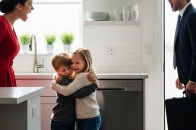 The little girl cried and begged her stepmother, “Please stop.” Suddenly, her millionaire father came home and saw her and shouted