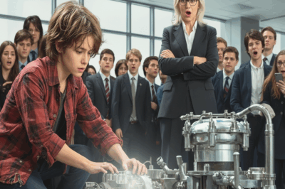 Professor Dares Janitor’s Kid to Fix an IMPOSSIBLE Engine — 10 Minutes Later Everyone Is Shocked..