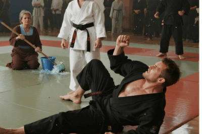 🔥 THE ENTIRE DOJO FELL SILENT! A 13-YEAR-OLD GIRL, THE DAUGHTER OF THE HOUSEKEEPER, WITH JUST ONE STRIKE, LEFT A BLACK BELT MARTIAL ARTS MASTER WHO MOCKED HER MOTHER COMPLETELY SPEECHLESS! WHO WOULD HAVE THOUGHT A CHILD COULD TURN THE WORLD OF THE SELF-PROCLAIMED INVINCIBLE UPSIDE DOWN? 😱