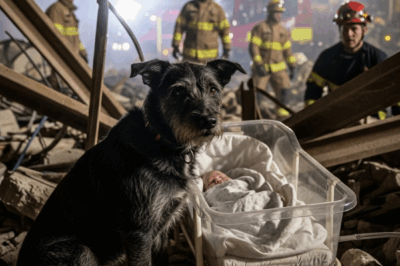 The starving dog hadn’t eaten in days. Yet when rescuers pulled back the collapsed beams, they froze—because instead of fleeing, the animal was standing guard.
