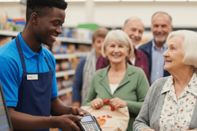 Title: Black Cashier Pays 85¢ for Elderly Woman, What Happens Next Warms Hearts Everywhere