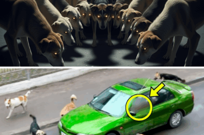 Stray Dogs Surround Same Car Every Day, Then Someone Finally Looks Inside