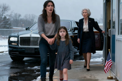 My 6-year-old and me were at a SHELTER when a black sedan arrived… 